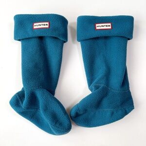HUNTER Youth LARGE US1-3 Blue Fleece Tall Boots Socks Outdoor Winter Casual